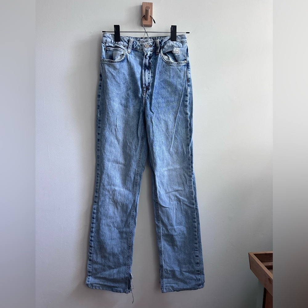 Zara high waisted mom jeans